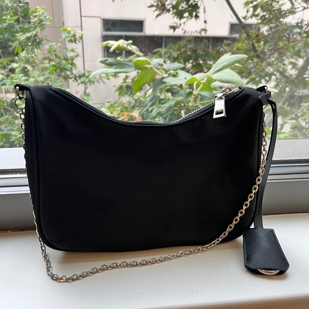 Black Nylon Tessuto-Style Bag